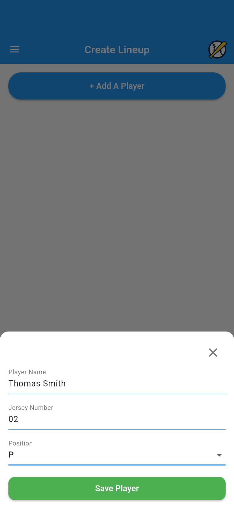 Added player details card